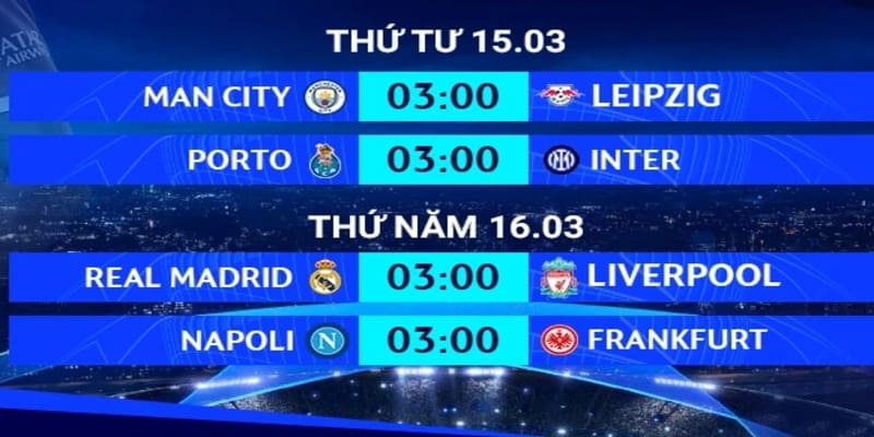 Tỷ lệ kèo bóng đá Cúp C1 hôm nay